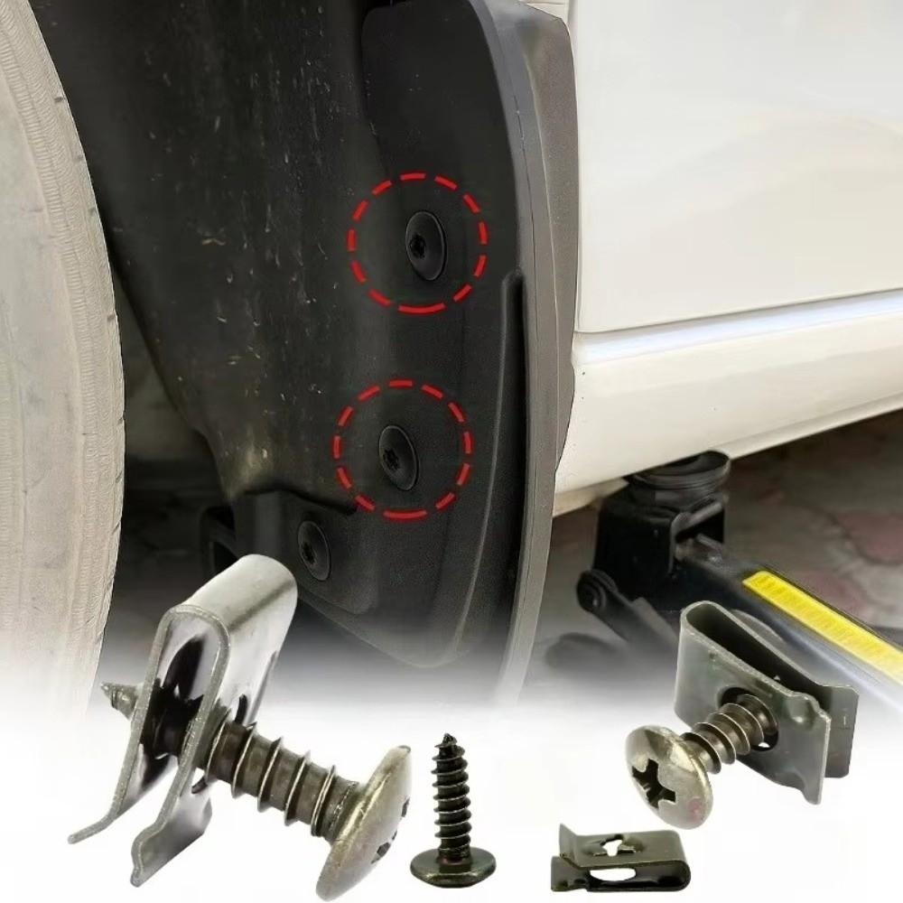 20/40/60Pcs Anti Rust U-Type Fastener Clips Iron Metal Screw Clips Car Accessories