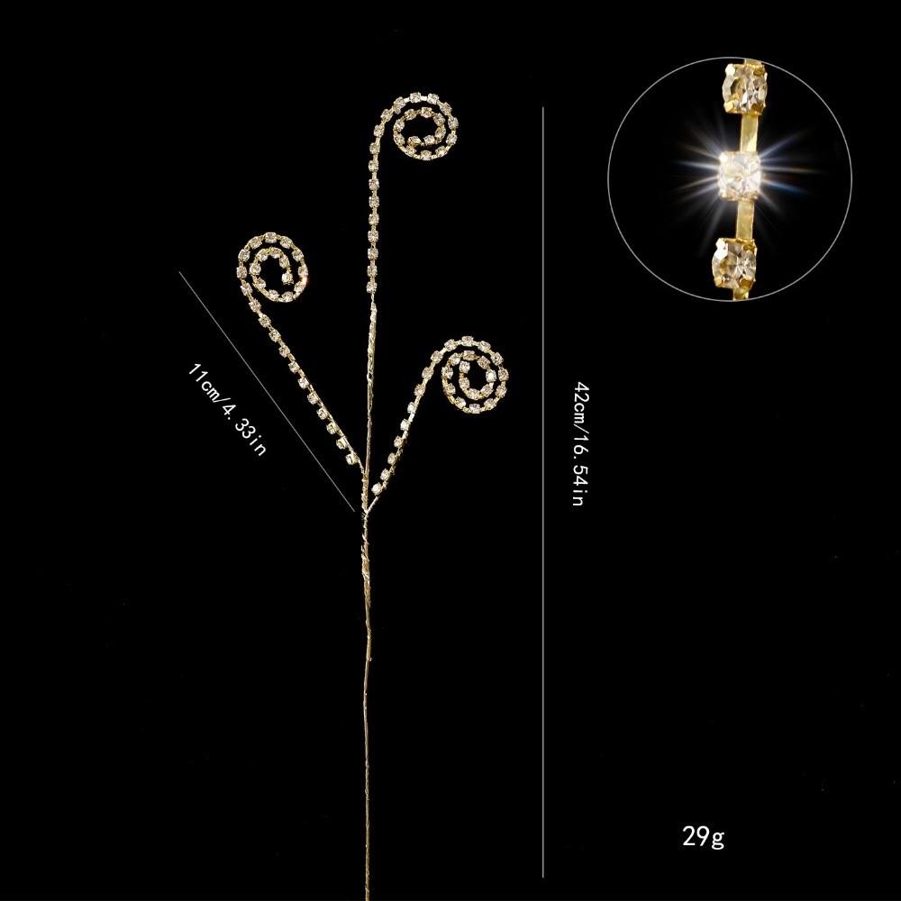 Metal Crystal Bud Branches Sparkling Christmas ornaments Xmas Tree Ornament Christmas Decoration