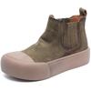 6cm Cow Suede Genuine Leather Women Ankle Booties Shoes Chelsea Elthnic Rubber Platform Wedge Spring Loafer Autumn Flats Comfy
