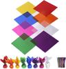 MOCOXYKLXY Cellophane Colored Cellophane Transparent 8 80 DIY Handmade Used for Making Graduation Holiday Paper, Colors, Sheets, 15.5x15.5cm,