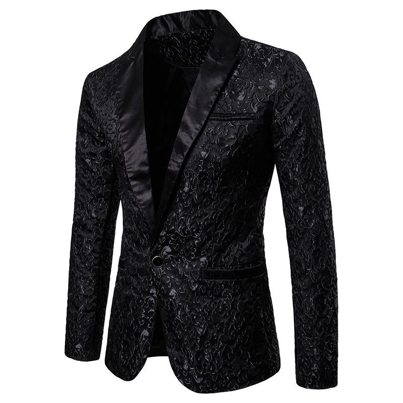 Men's Floral Party Dress Suit Stylish Dinner Jacket Wedding Blazer Prom Tuxedo Plus Size