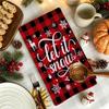 Santa Claus Xmas Hand Towels Reindeer Dish Towels Christmas Decorations Cleaning Cloth  Winter Home