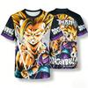 2026 Летняя Ретро Футболка Dragon Ball для Фитнеса Мужская Оверсайз 3D Печать Короткий Рукав Семейная Унисекс Детская Спортивная Футболка