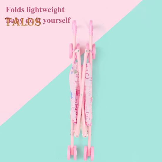 Коляска для кукол, игрушка для малышей, складная коляска для кукол, реалистичная, безопасная, обучающая игрушка, развивающая воображение для девочек, подарок для девочек 3, 4, 5 лет