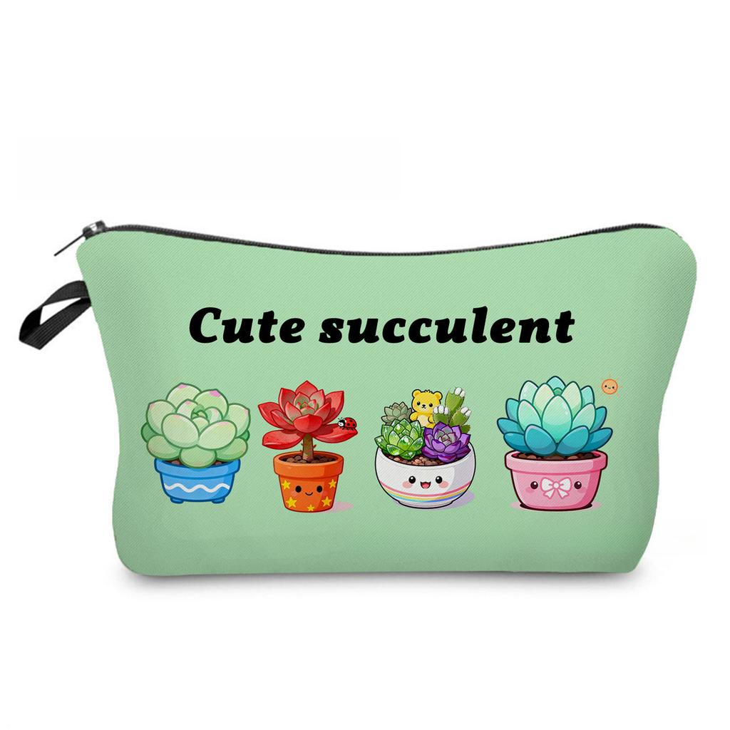 Женская косметичка с принтом кактуса Органайзер для туалетных принадлежностей Дорожный кейс для хранения 6880