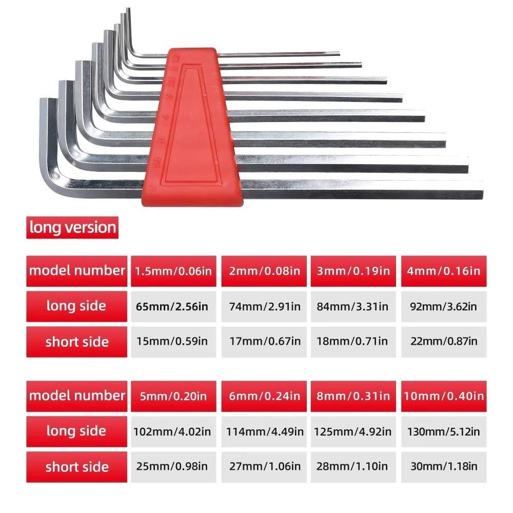 Набор шестигранных ключей 8 шт./набор Сделай сам Профессиональный набор инструментов Прочный L-образный ключ