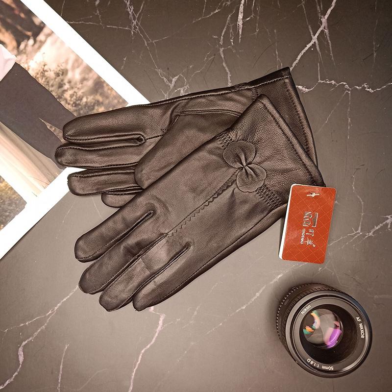 Женские перчатки из овчины и утолщенные бархатные зимние перчатки женские милые перчатки из меха кролика