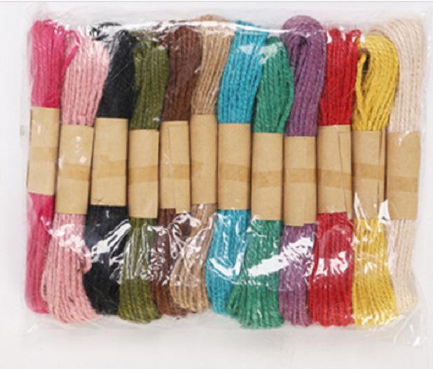 1 мм * 10 м цветная пеньковая веревка сделай сам ручная работа ретро стиль фото клип цена 12 джутовых веревок