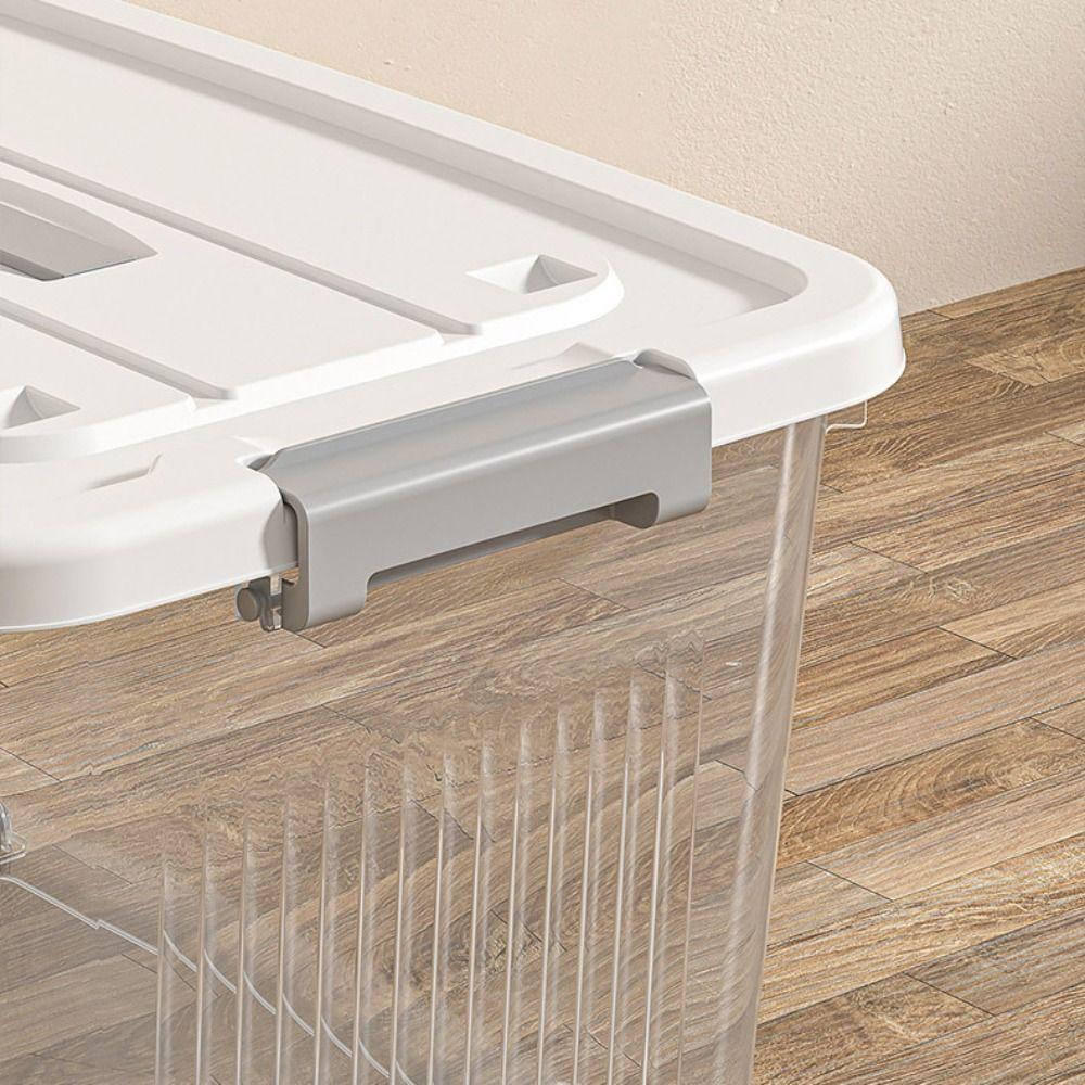 Plastic Plastic Box Transparent Black Clothing Storage Bin Practical Organizing Box  Clothing