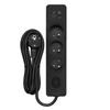 Multiprise SELDUR G3FH32S, 3 prises type E + interrupteur, USB A+C charge rapide 20W, Noir, câble 3m