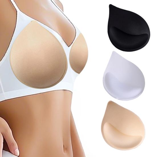 Women's Bra Pad Inserts Removable Tear Drop Shape Bra Cup Inserts Push Up Breast Enhancer for Swimsuits Yoga Sports Bras