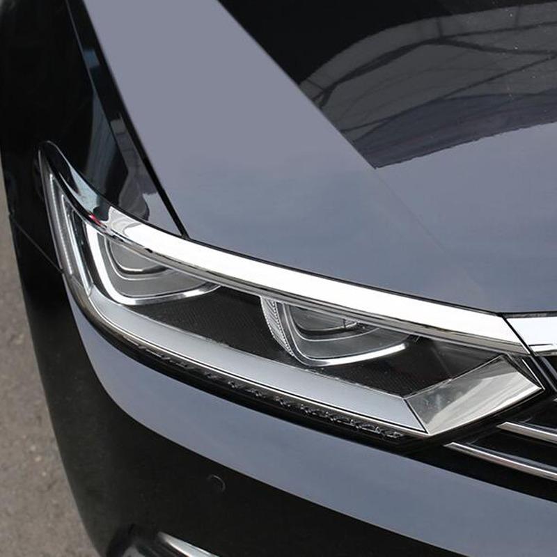 Для VW Passat B8 Variant Alltrack 2015 2016 2017 2018 Автомобильная передняя фара Рамка-бровь Накладка-молдинг