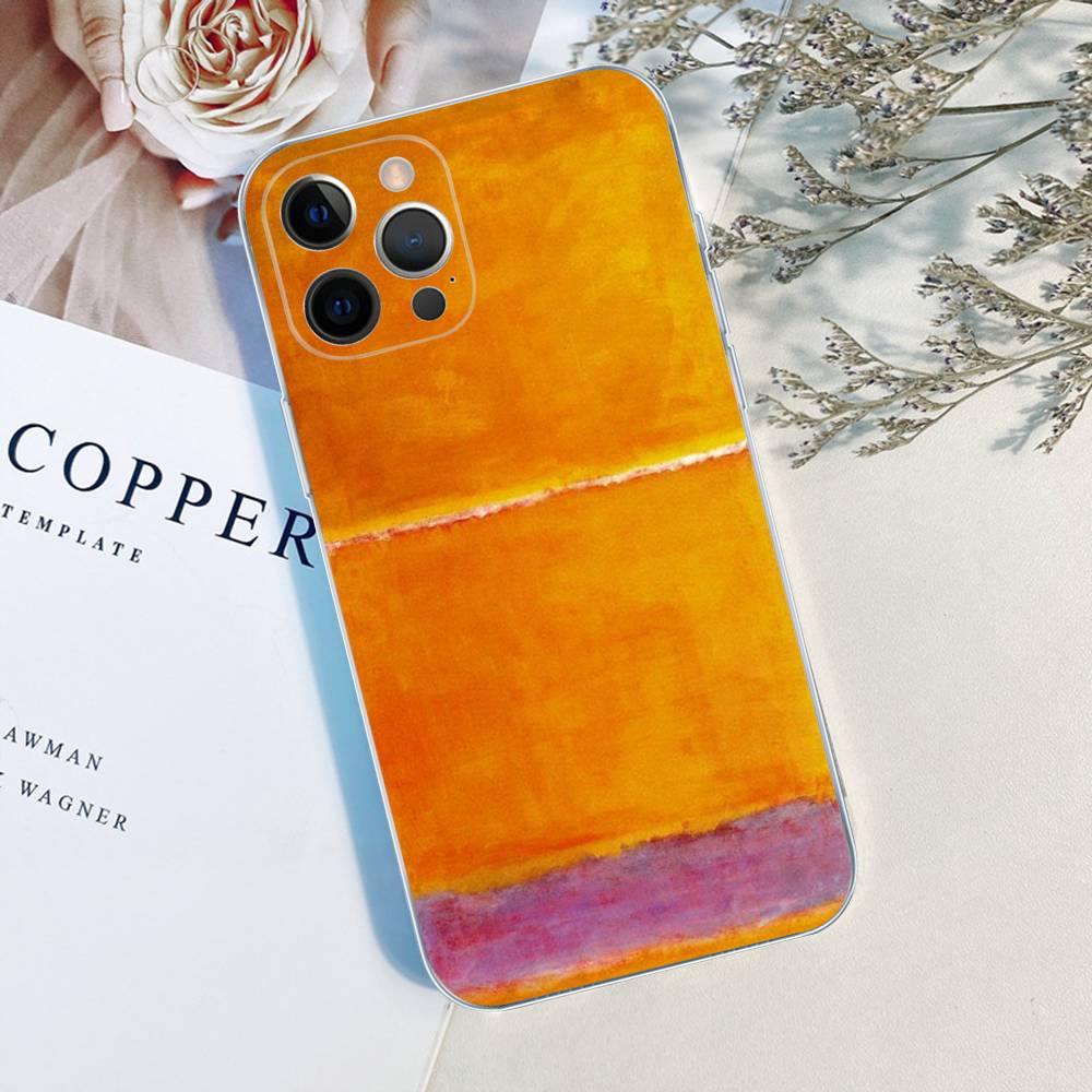 Абстрактное искусство M-Mark R-Rothko Чехол для телефона Для iPhone 11 13 16 12 17 14 15 Pro Max Plus Мягкий прозрачный задний чехол Coque
