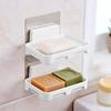 Bathroom Accessories Bathroom Container Wall Mounted Storage Rack Soap Holder Organizer Soap Dishes