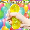 Желтые блестящие антистрессовые мячики, игрушка-фиджет, мягкие мячики для детей - Растягиваются и тянутся, мягкий сжимаемый мячик, подарки для снятия стресса для мальчиков, девочек и