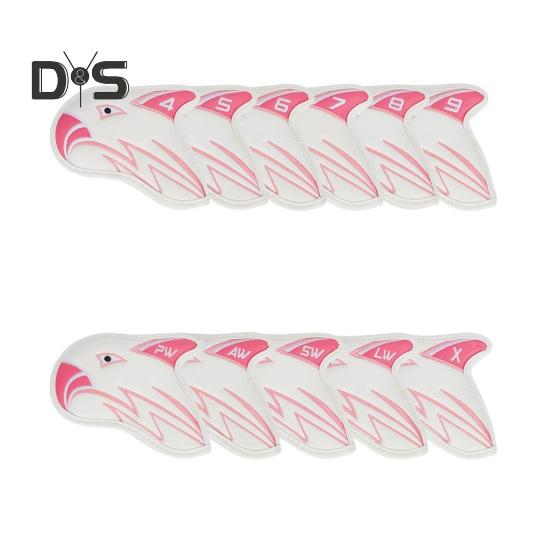 11 шт. чехлы для клюшек для гольфа из искусственной кожи, защитные чехлы для головок клюшек с рисунком орла, чехлы для головок клюшек для гольфа, аксессуары для гольфа для всех клюшек для гольфа