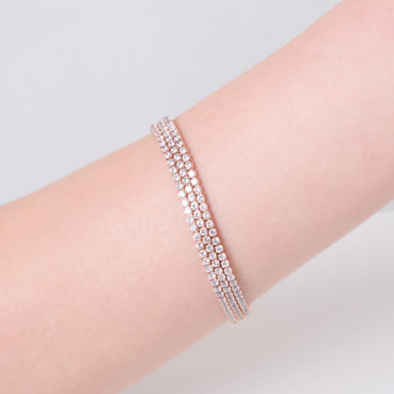 Браслет-теннис ELLE Jewelry с тремя камнями ELBRBB103