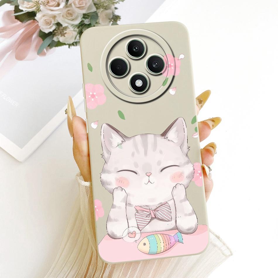 For OPPO Reno12 F 5G Reno 12 Pro 12F 12FS 12 5G Cute Cat Flower Butterfly Cartoon Phone Case Shockproof Soft Silicone Cases