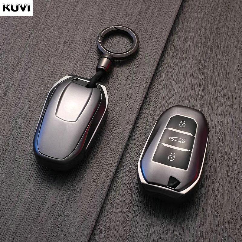 Серо-оружейный ТПУ чехол-брелок чехол для ключа автомобиля для Peugeot 3008 308 408 4008 508 5008 2008 Citroen C4 C5 C4L C6 C3-Xr Ds3 Ds4 Ds5