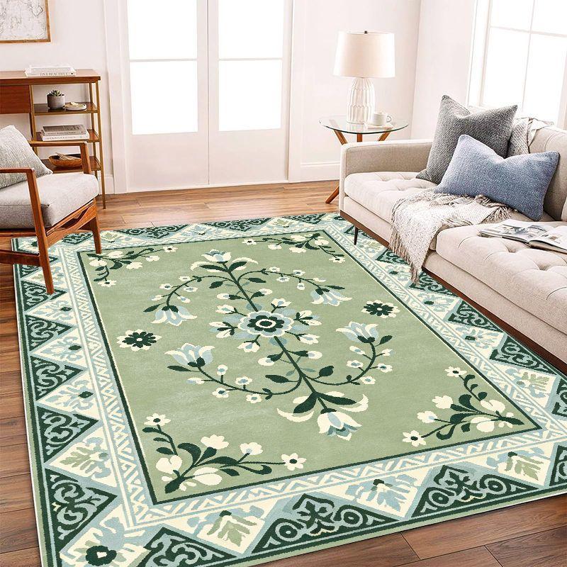 Light Luxury Retro European Area Rug Waterproof Easy Clean Non Slip Floor Carpet for Living Room Bedroom Study Home Decor