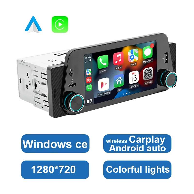 5 Inch Car Radio Wireless Carplay 1Din MP5 Player Autoradio Stereo Touch Screen 1280x720 Universal Multimedia Player