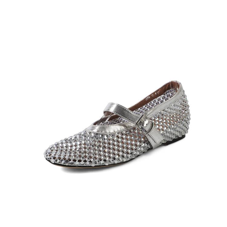 Модные новые летние сандалии ручной работы женские туфли-лодочки для женщин модные с вырезами круглый носок внутренняя платформа туфли Мэри Джейн для женщин