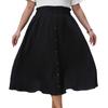Plus Size Button High Waist Half-body Skirt Summer Loose Big Swing Skirt Temperament Elegant Skirt EMA