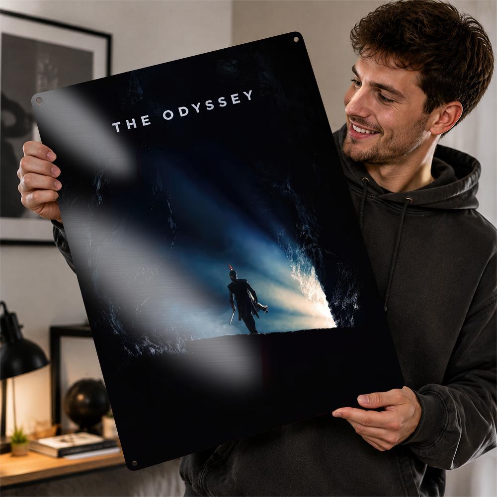 The Odyssey Movie Personalized D Textured Metal Poster Wall Art Tinplate Sign for Bedroom Decoration Room Decorating Interior