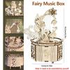 3D Puzzle Wooden Fairy Music Box DIY Assembly Model Building Kit Crafts STEAM Educational Toys Gift for Adults Teens Kids
