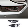 For Mitsubishi Outlander  Carbon Fiber Style Front Fog Light Lamp Cover Trim