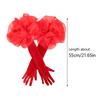 Elegant Long Gloves Elastic Wedding Bridal Gloves Fashion Ruffles Velvet Mittens  Banquet