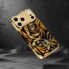 Роскошный черный и золотой чехол для телефона с изображением розы для iPhone 17 Pro Max, чехол для iPhone 17 16 15 14 13 12 11 Pro Plus