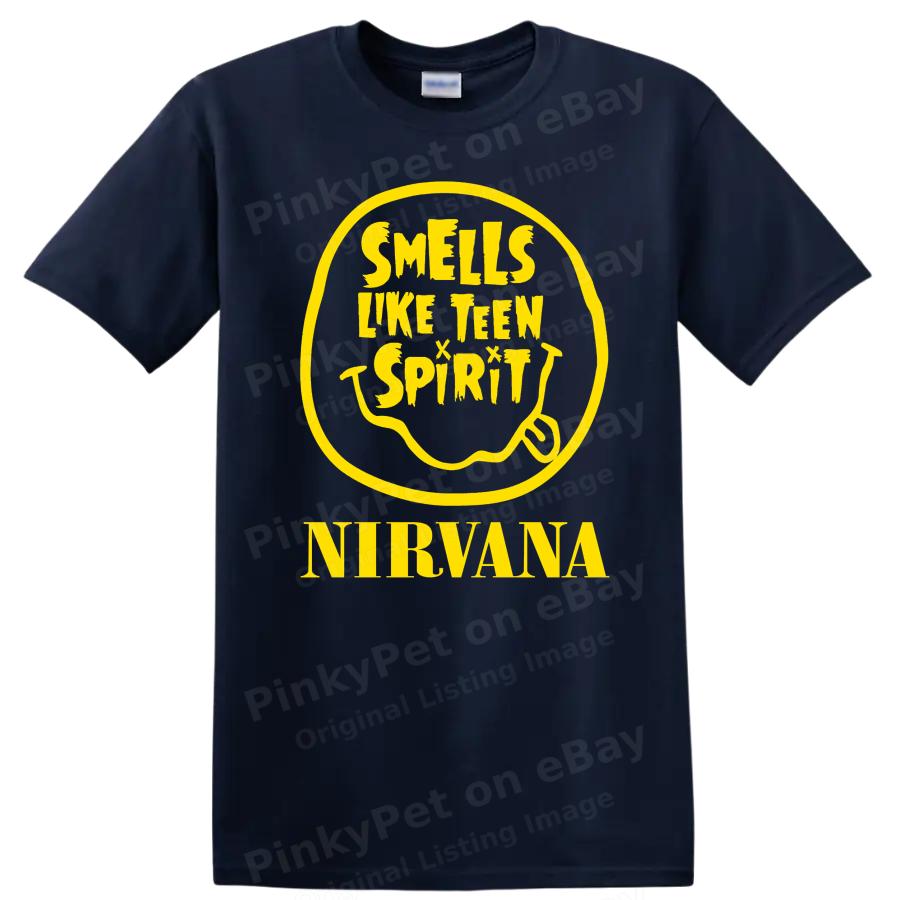 Футболка Smells Like Teen Spirit Винтажная Ретро Музыкальная Графическая Футболка