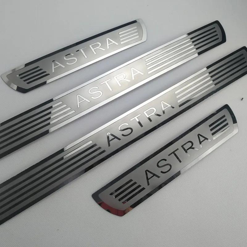 jbzh1 For Opel Vauxhall Astra Car Sticker Accessories Door Sill Protector Scuff Plate Auto Stainless Steel Styling Trim 2010-2022