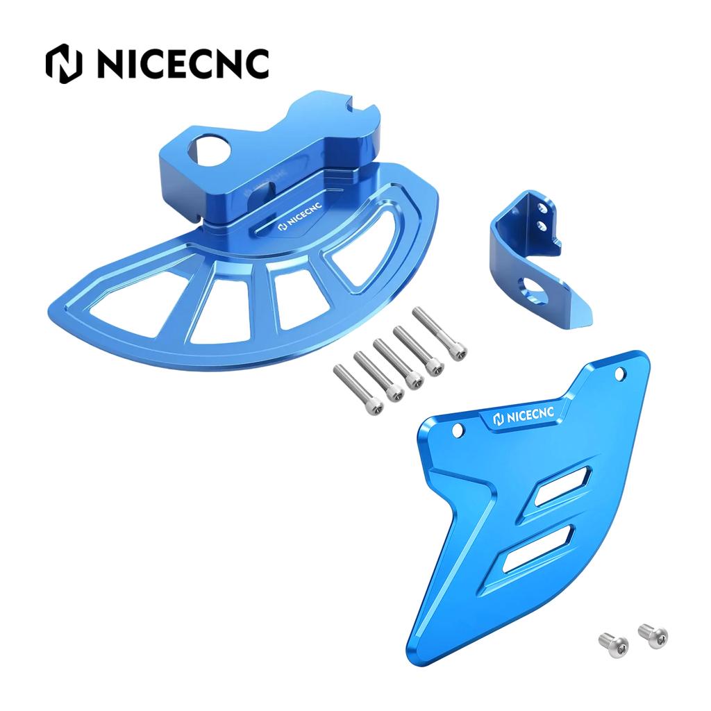 NICECNC Front Rear Brake Disc Guard Protector For Suzuki DRZ400SM DRZ 400SM DRZ400 SM 2005-2024 Aluminum Motorcycle Accessories