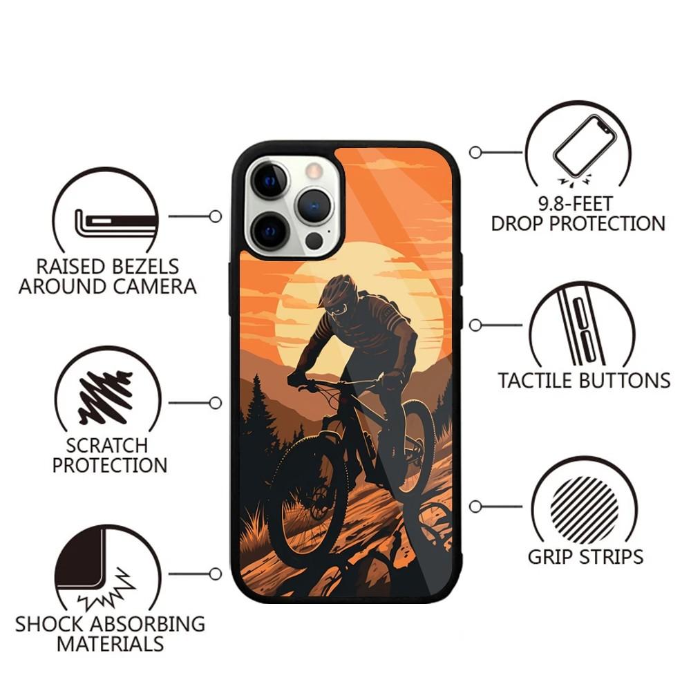 Потрясающий чехол для телефона на горный велосипед для iPhone 15,14,13,12,11,Plus,Pro,Max Mini, с магнитной беспроводной зарядкой MagSafe