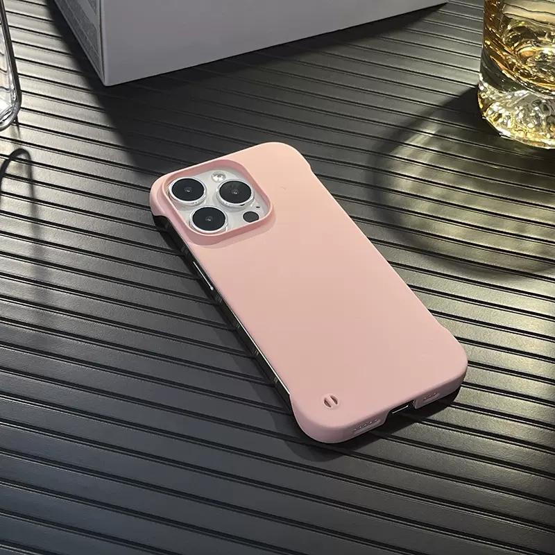 Ultra-thin Cooling Frameless Hard PC Case For iPhone 16 15 14 13 12 MINI 11 Pro Max XR XS X Plus SE Slim Skin Cover