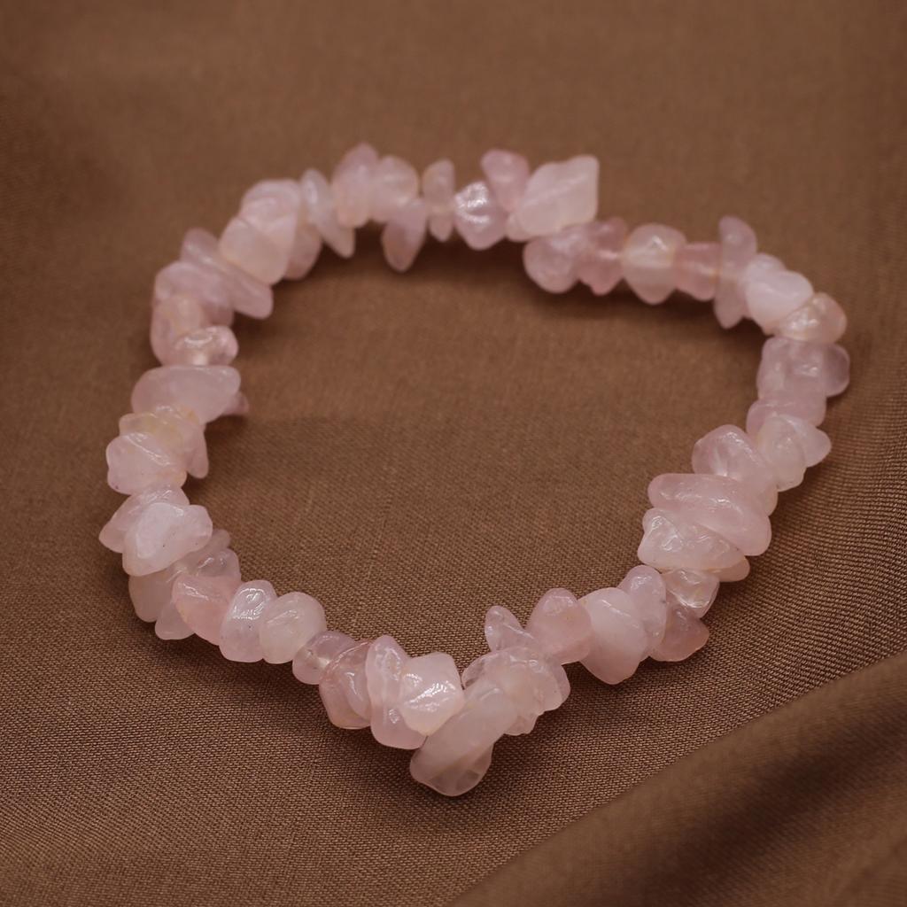 Новый стиль, женский браслет из натурального камня, розовый кварц/зеленый авантюрин, гравийный браслет для женщин, цепочка для подарков на день рождения, 18 см