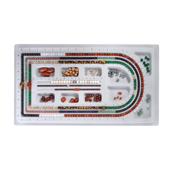Bead Design Board DIY Jewelry Making Tray Flocked Bead Organizer Board for Necklace And Bracelet Beads Sorting And Stringing