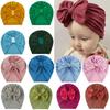 Cotton Baby Hat Solid Color Big Bow Baby Girls Beanie Cap Toddler Kids Baby Boy Headwrap Caps Accessories