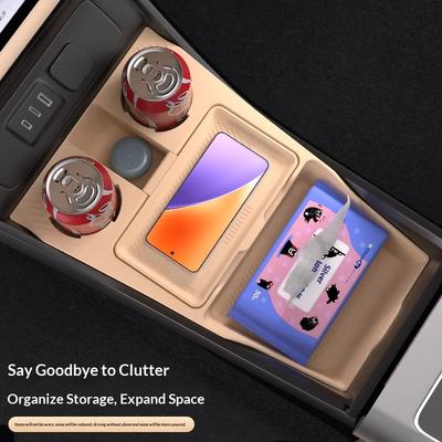 Для BYD Song Pro Sealion 5 2025-2026 Автомобильный Нижний Ящик для Хранения для Центральной Консоли Под Подлокотником Силиконовый Лоток для Хранения