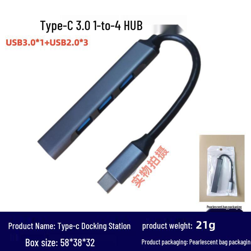 USB Type-C хаб: Док-станция расширения с 4 портами для планшетов, телефонов и ноутбуков Huawei