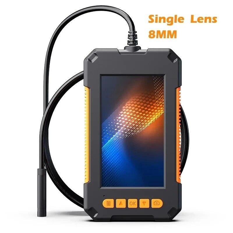 Industrial Endoscope Camera 4.3 Inch Screen HD1080P Single Dual Lens Pipe Car Inspection Borescope IP68 Waterproof LEDs 2600mAh