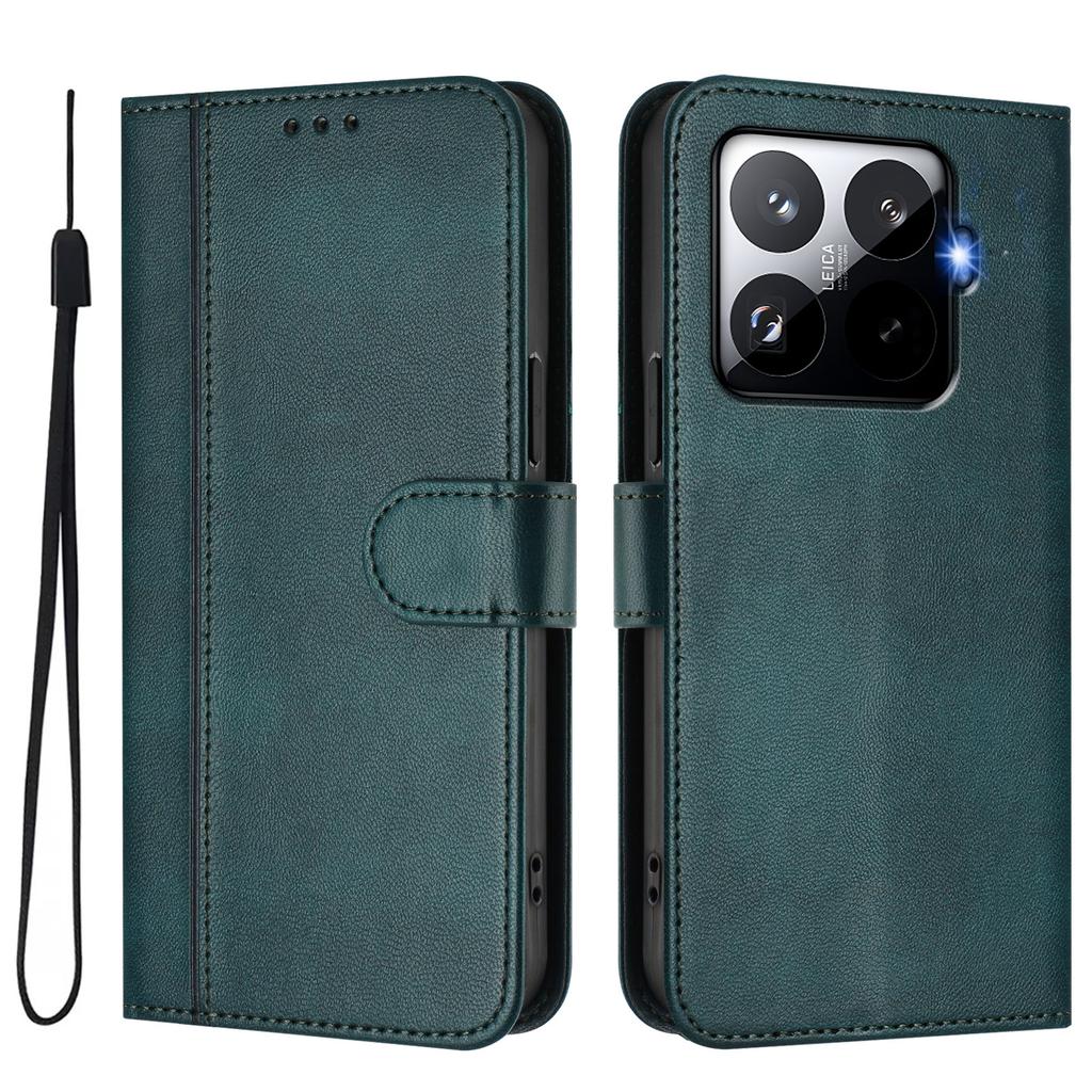 For Xiaomi 15T Pro Cases Wallet Stand Retro Texture Leather Phone Cover with Lanyard