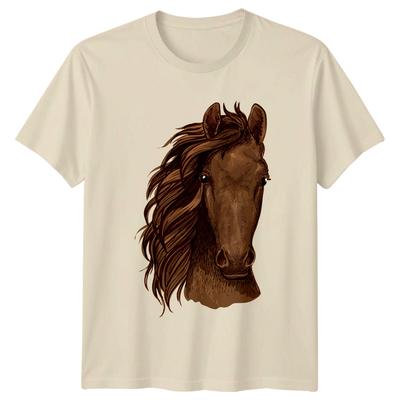 Horse Portrait Horses Animal Mens T-Shirt Womens Tee Graphic Unisex Top