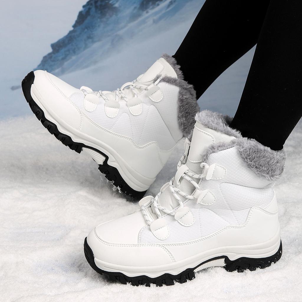 Женские зимние ботинки, флисовые утепленные ботинки Мартина, женские ботинки на шнуровке, женские хлопковые туфли большого размера для отдыха, улицы, путешествий