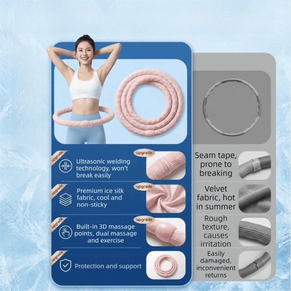 Ice Silk Soft Fitness Hoop Silent Design Fitness Waist Trainer Full-Body Training