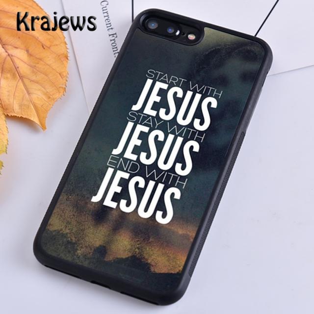 Krajews I Love Heart Jesus Christian Religious Phone Case For IPhone 18 17 Air 16 15 14 plus 11 12 13 pro max coque Fundas