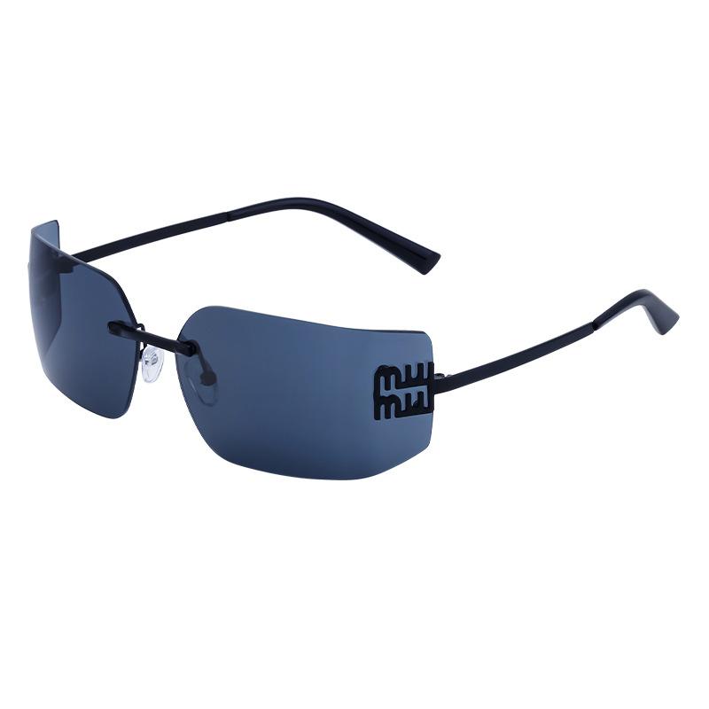 Солнцезащитные очки без оправы женские солнцезащитные изогнутые солнцезащитные очки женские солнцезащитные очки Tide