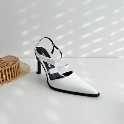 2024 Босоножки на шпильках с острым носком для женщин 2024 Летние новинки 2024 Сексуальные босоножки с бантом для женщин, которые выглядят стройными роскошными босоножками
